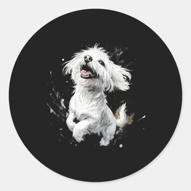Adesivo Cachorro Maltês Bravo (Frente)