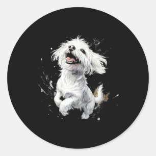 Adesivo Cachorro Maltês Bravo