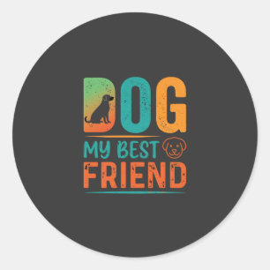 Adesivo Cachorro Meu Melhor Amigo Design Retro
