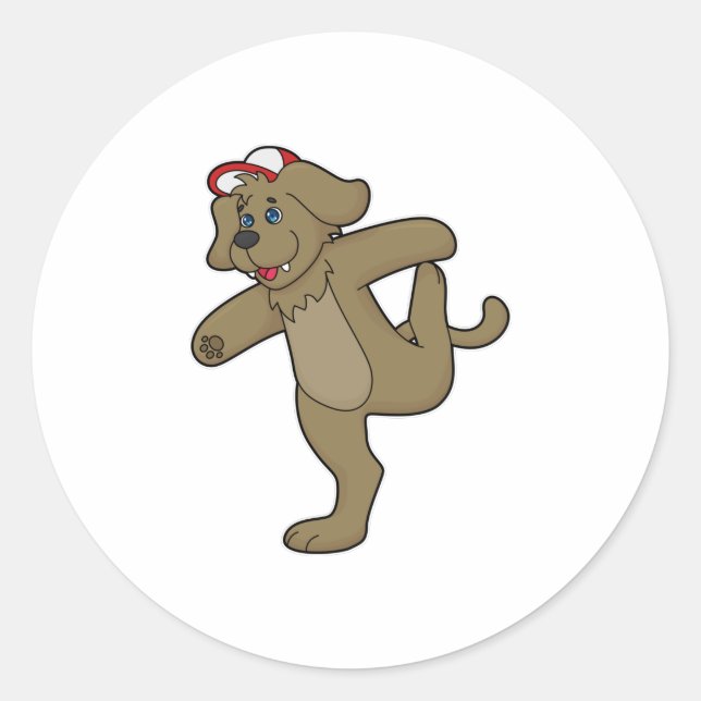 Adesivo Cachorro na Malhação de Yoga (Frente)