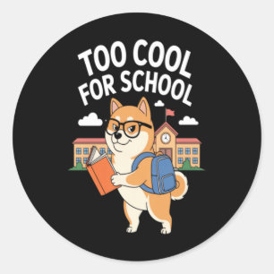 Adesivo Cachorro Nerdy Engraçado de Volta à Escola