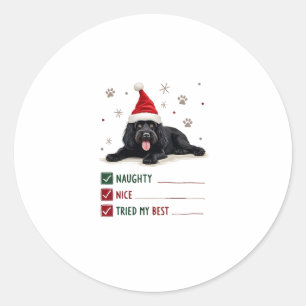 Adesivo Cachorro Newfoundland Fofo Natal Travesso Bonzinho