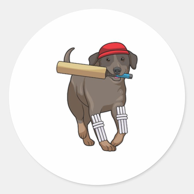 Adesivo Cachorro no Cricket com morcego de Cricket (Frente)