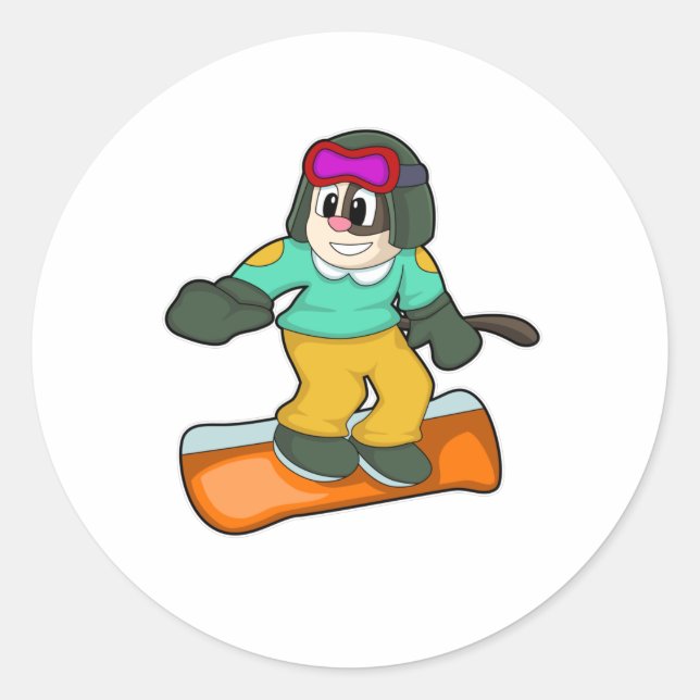 Adesivo Cachorro no Snowboard Sports (Frente)