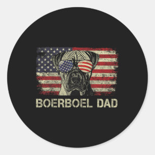 Adesivo Cachorro Pai Boerboel Passa Bandeira Americana Em