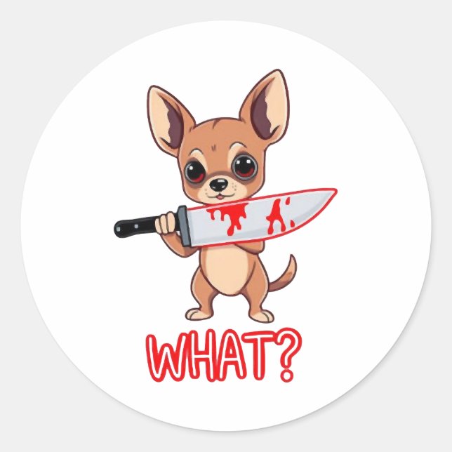 Adesivo Cachorro Pequeno e Doce Chihuahua (Frente)