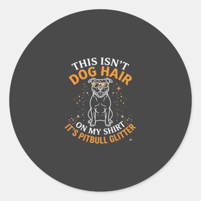 Adesivo Cachorro Pitbull Cabelo Brilho Usando Óculos De So (Frente)
