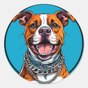 Adesivo Cachorro Pitbull fofo
