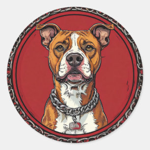Adesivo Cachorro Pitbull forte
