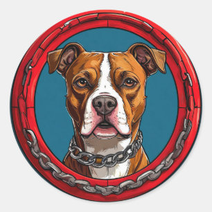 Adesivo Cachorro Pitbull forte