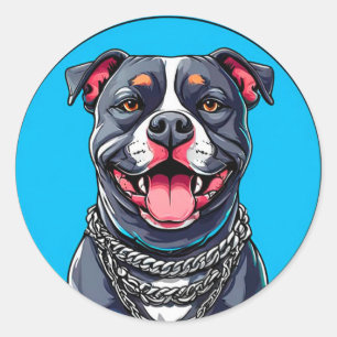 Adesivo Cachorro Pitbull Forte e Leal Raça Pitbull