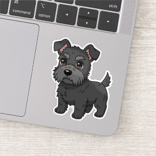 Adesivo Cachorro preto fofo do Terrier Escocês
