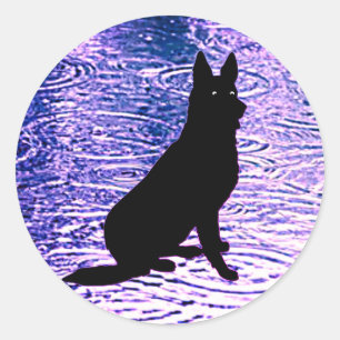 Adesivo Cachorro Preto - Sempre a Observar - Vinhetas de C