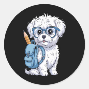 Adesivo Cachorro Puppy Voltando à Escola Primeiro Dia