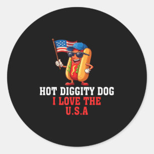 Adesivo Cachorro Quente Eu Amo A América Americana Bandeir