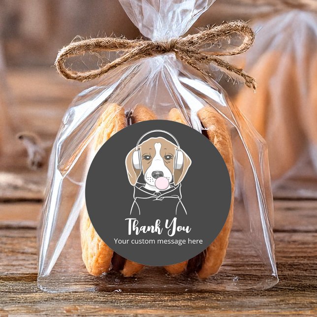 Adesivo Cachorro Refrigerado Bublegum Cute Engraçado Beagl (Criador carregado)