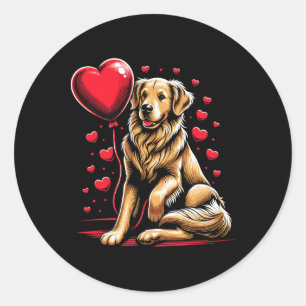 Adesivo Cachorro Retriever Dourado Dia dos Namorados Dono