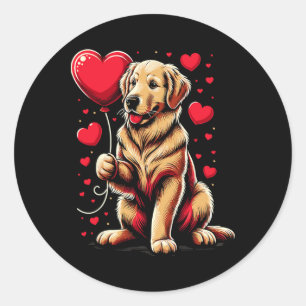 Adesivo Cachorro Retriever Dourado Dia dos Namorados Dono 