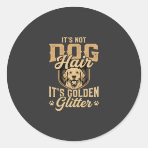 Adesivo Cachorro Retriever Dourado Engraçado Cabelo Brilho