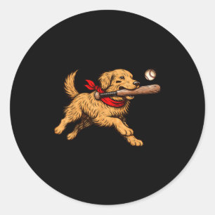 Adesivo Cachorro Retriever Dourado Engraçado Jogando Jogo