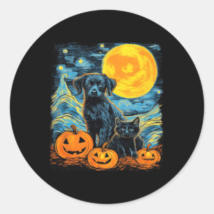 Adesivo Cachorro Retro Pumpkin Halloween Cães Engraçados H