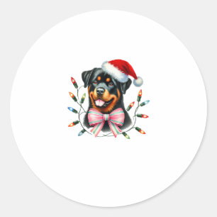 Adesivo Cachorro Rottweiler Com Arco De Coquetes