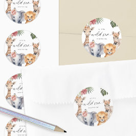 Adesivo Cachorro Safari Bebê Animais Rapariga Chá