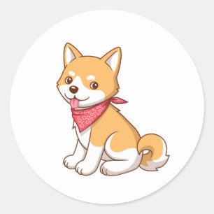 Adesivo Cachorro Shiba Inu Fofinho