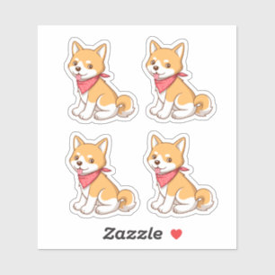 Adesivo Cachorro Shiba Inu Fofinho 4