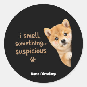 Adesivo Cachorro Shiba Inu Fofo Citação de Cheiro Engraçad