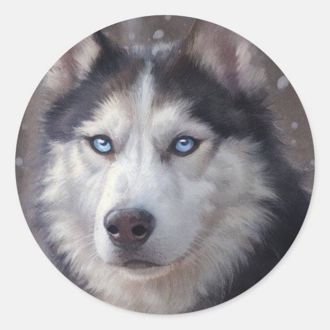 Adesivo Cachorro Siberian Husky (Frente)