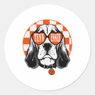 Adesivo Cachorro Tennessee Hound Laranja Branco Rocky Top