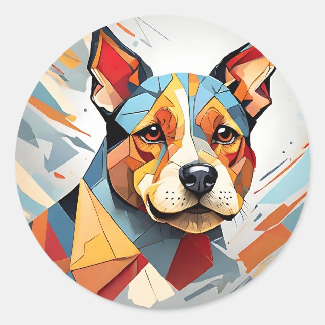 Adesivo Cachorro Terrier Cubist (Frente)