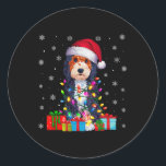 Adesivo Cachorro Ugly Xmas Luz Santa Hat Cachorro Bernedoo<br><div class="desc">Cachorro Ugly Xmas Luz Santa Hat Bernedoododle Natal</div>