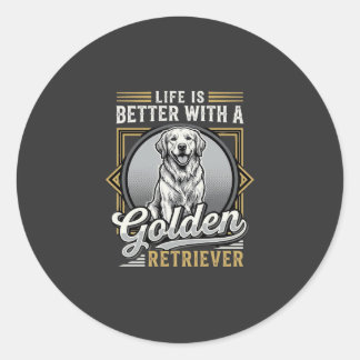 Adesivo Cachorro Vida De Golden Retriever É Melhor