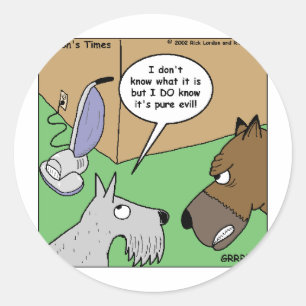 Adesivo Cachorro VS. Limpador de Vácuo Presentes e Coleçõe