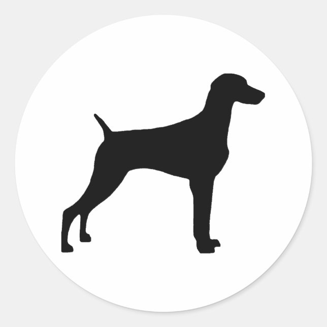 Adesivo Cachorro Weimaraner (a preto) (Frente)