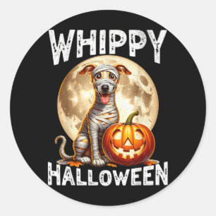 Adesivo Cachorro Whippet de Halloween