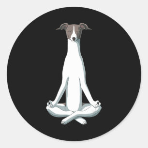 Adesivo Cachorro Yoga Italiano Greyhound