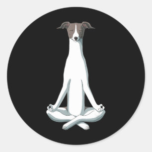 Adesivo Cachorro   Yoga Italiano Greyhound