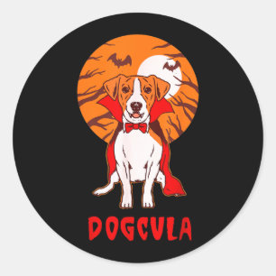 Adesivo Cachorrocula Piada de Cachorro Engraçado Halloween