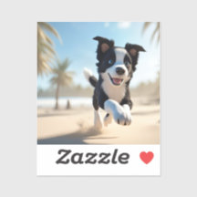 Cachorros brincando na praia