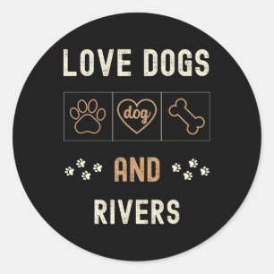 Adesivo Cachorros Caminhando Barcos Rios Homens Cachorros 