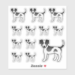 Adesivo Cachorros De Cachorro De Cachorro Preto E Branco-D