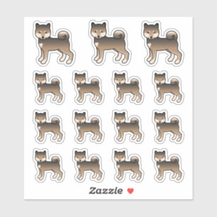 Adesivo Cachorros de Cartoons de Sesame Shiba Inu