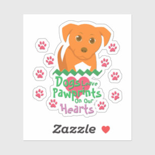 Adesivo Cachorros Deixam Pawprints