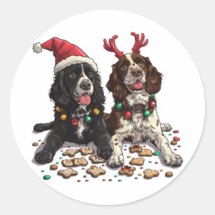 Adesivo Cachorros do Cocker Spaniel Natal