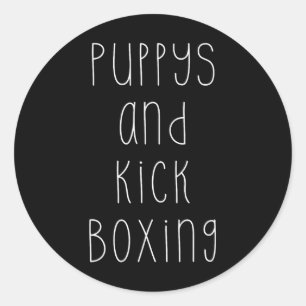 Adesivo Cachorros E Kickboxing Hobby Divertido