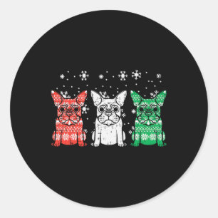 Adesivo Cachorros Franceses Natal Xmas Frenchie Dog Men Wo