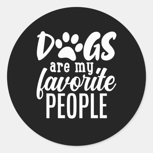 Adesivo cachorros são minhas pessoas favoritas (Frente)